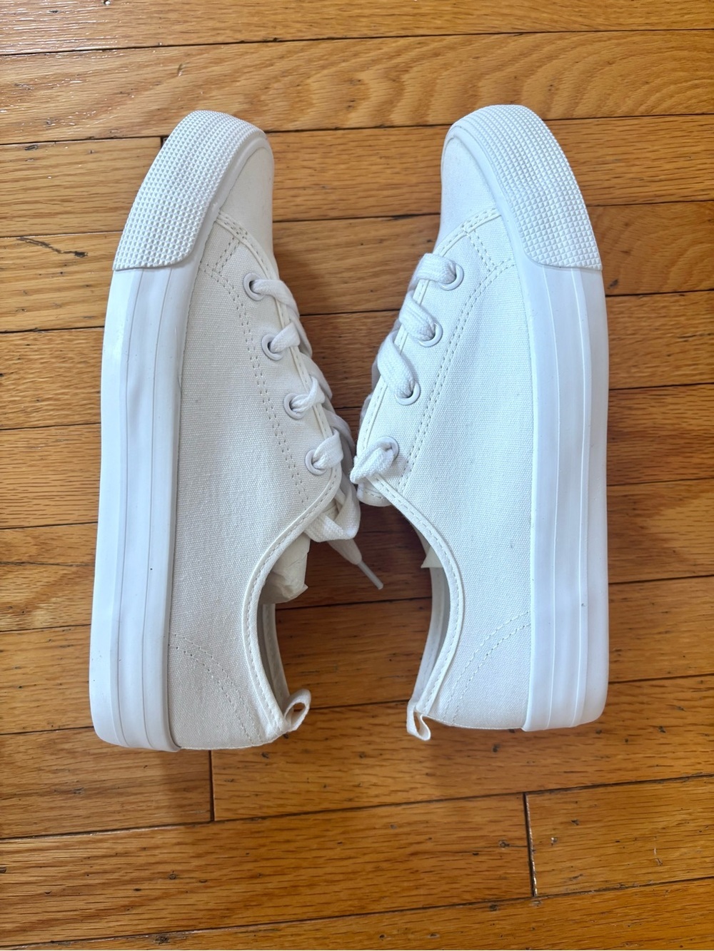 H&M White Canvas Low-Top Sneakers size 5 - Picture 7 of 10